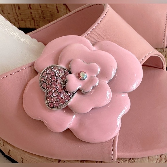 Athena Alexander‎ Pink Flower Wedge Sandals - Picture 5 of 9